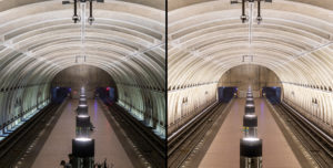Metro LED Lighting Replacement before and after image